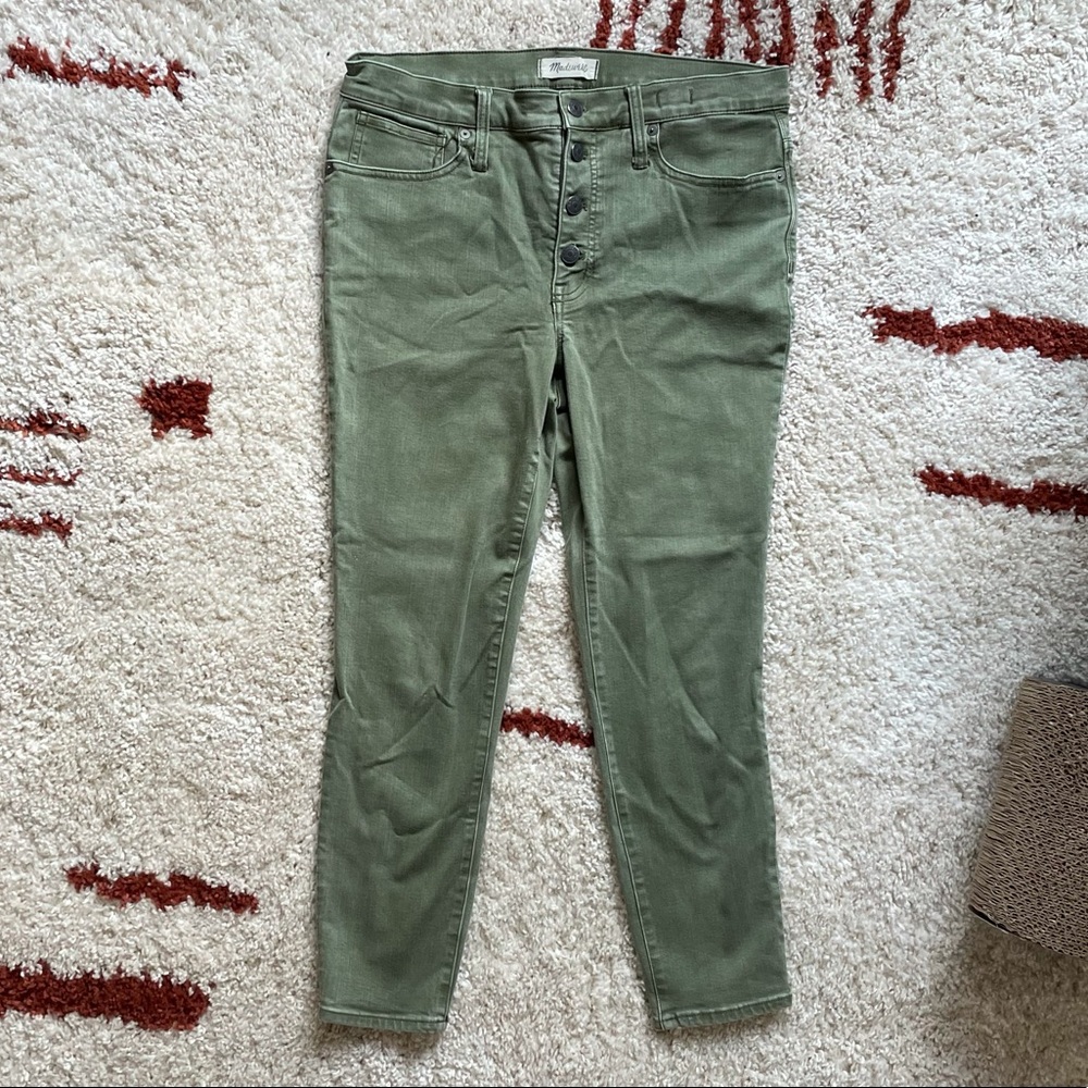 Madewell 9” mid rise skinny crop jeans